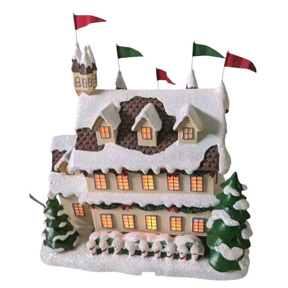 Hawthorne Village Santa & Mrs Claus' Castle Rudolph's Christmas Town Light Posts - Picture 2 of 16